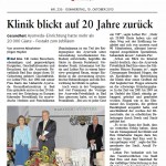 In der Rhein-Lahn-Zeitung erschien dieser Beitrag zum Jubiläum der Klinik